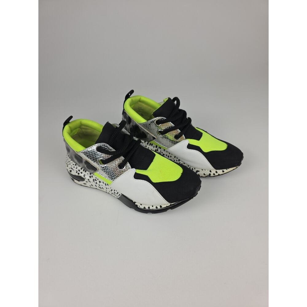 Steve Madden Womens Green/Black Cliff Wedge Sneakers Tennis Shoes SZ 7.5 M
